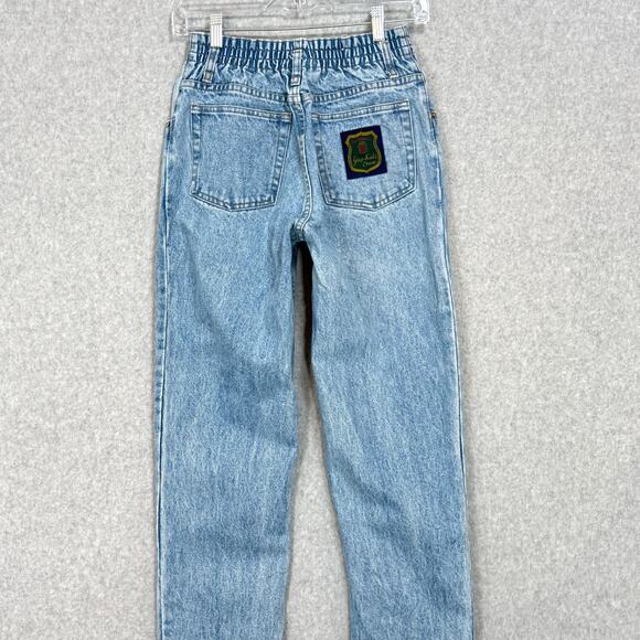 Vtg 90's Gap Kids Classic Jeans Size Boys 14 Elastic Waist Logo Patch Preppy - Picture 1 of 16